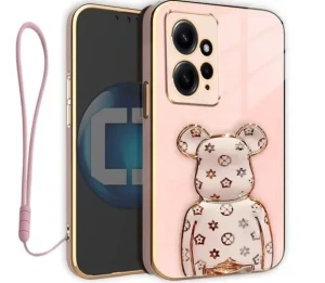 Etui na telefon Redmi Note 12 4G Oxygen BeaR Różowe + Smycz