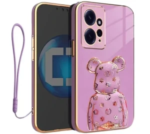 Etui na telefon Redmi Note 12 4G Oxygen BeaR Fioletowe + Smycz
