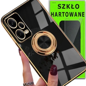 Etui na telefon Redmi Note 12 4G Oxygen Chic Czarne + Szkło Hartowane
