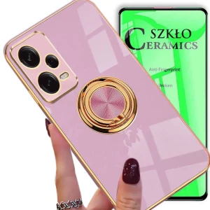 Etui na telefon Redmi Note 12 PRO 5G Oxygen Chic Fioletowe + Szkło Ceramiczne