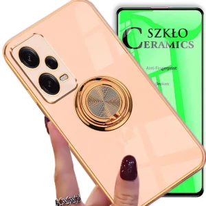 Etui na telefon Redmi Note 12 PRO 5G Oxygen Chic Różowe + Szkło Ceramiczne