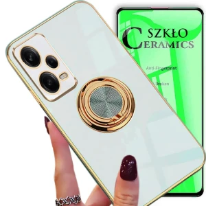 Etui na telefon Redmi Note 12 PRO 5G Oxygen Chic Białe + Szkło Ceramiczne