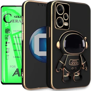 Etui na telefon Redmi Note 12 PRO 5G Oxygen Astro Czarne + Szkło Ceramiczne