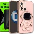 etui astro redmi 12c +szkło hartowane różowe