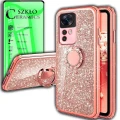 etui bling xiaomi 12t pro + szkło ceramiczne różowe