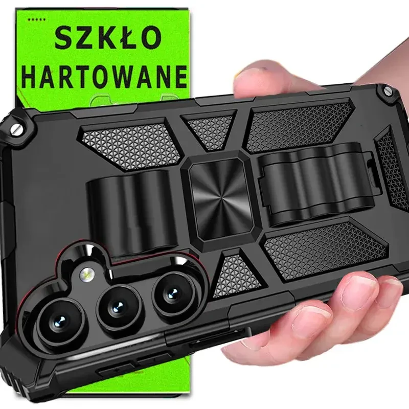 Etui OXYGEN GTX do Samsung A34 5G + szkło hartowane czarny