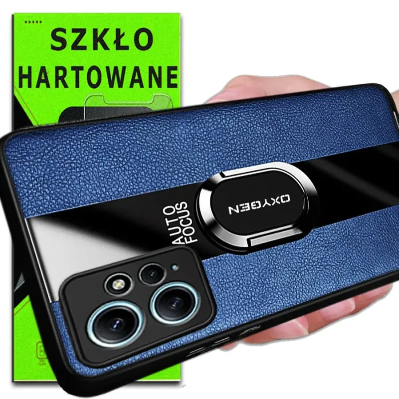 etui pax redmi note 12 4g + szkło hartowane niebieskie