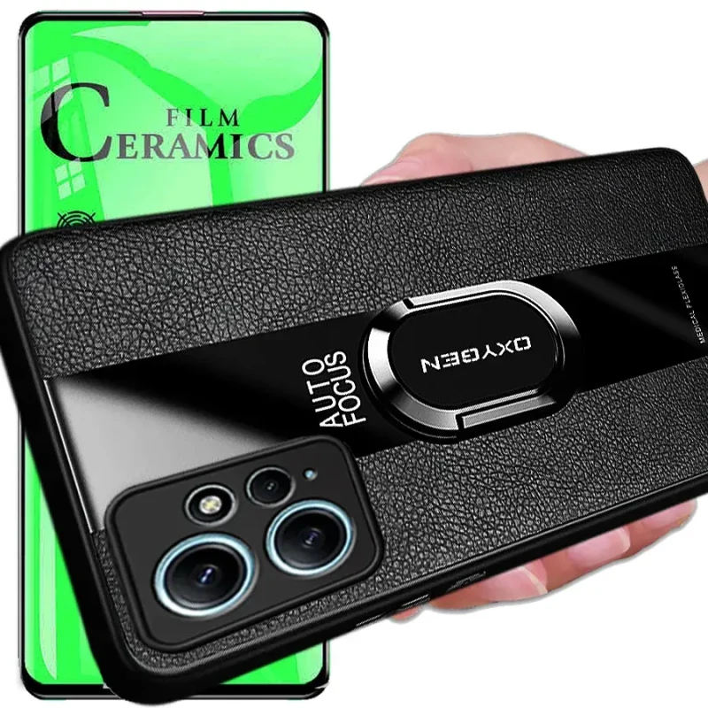 etui pax redmi note 12 4g + szkło ceramiczne czarne