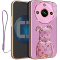 etui bear realme 11 pro plus + smycz fioletowe