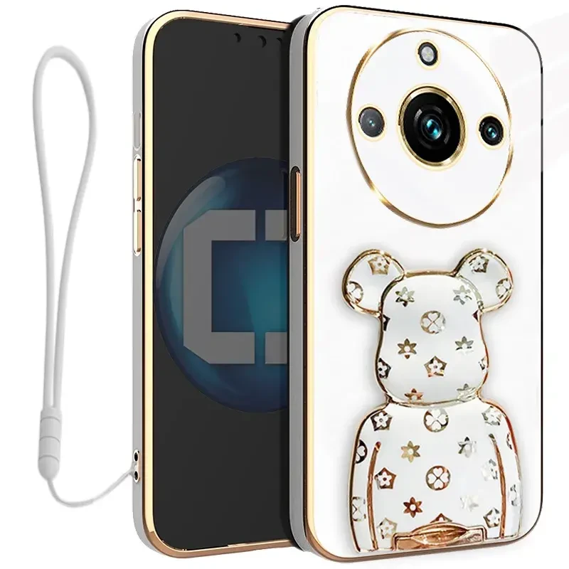 etui bear realme 11 pro plus + smycz białe