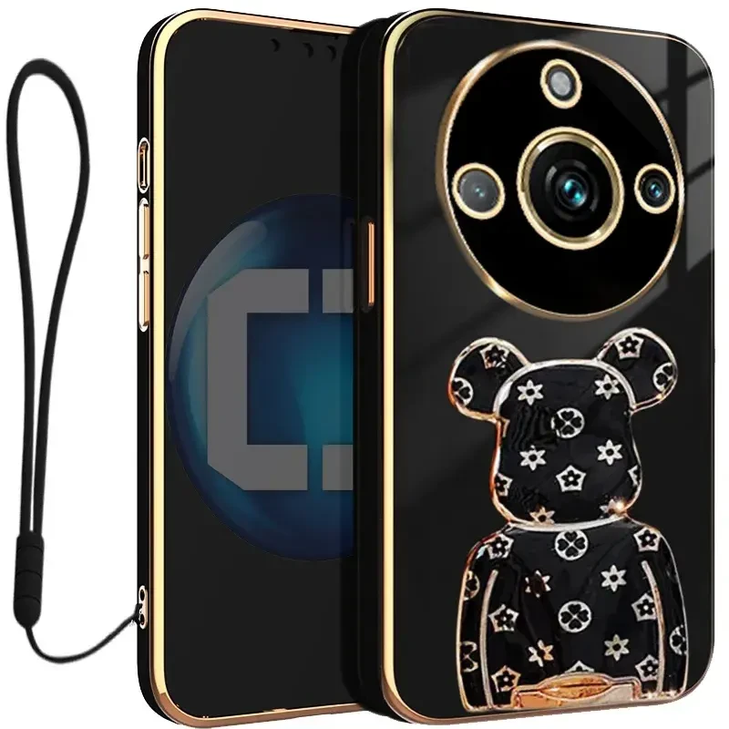 etui bear realme 11 pro plus + smycz czarne