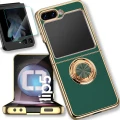 etui chic z  flip 5 +szkło hartowane zielone.webp