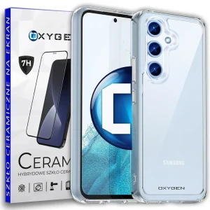 Etui na telefon Samsung A14 / A14 5G Oxygen Pure Bezbarwne + Szkło Ceramiczne