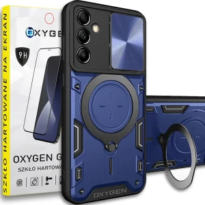 Etui na telefon Samsung A14 / A14 5G Oxygen RR Niebieskie + Szkło Hartowane