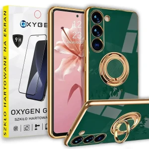 Etui na telefon Samsung Galaxy A14 Oxygen Chic Zielone + Szkło Hartowane