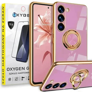 Etui na telefon Samsung Galaxy A14 Oxygen Chic Fioletowe + Szkło Hartowane