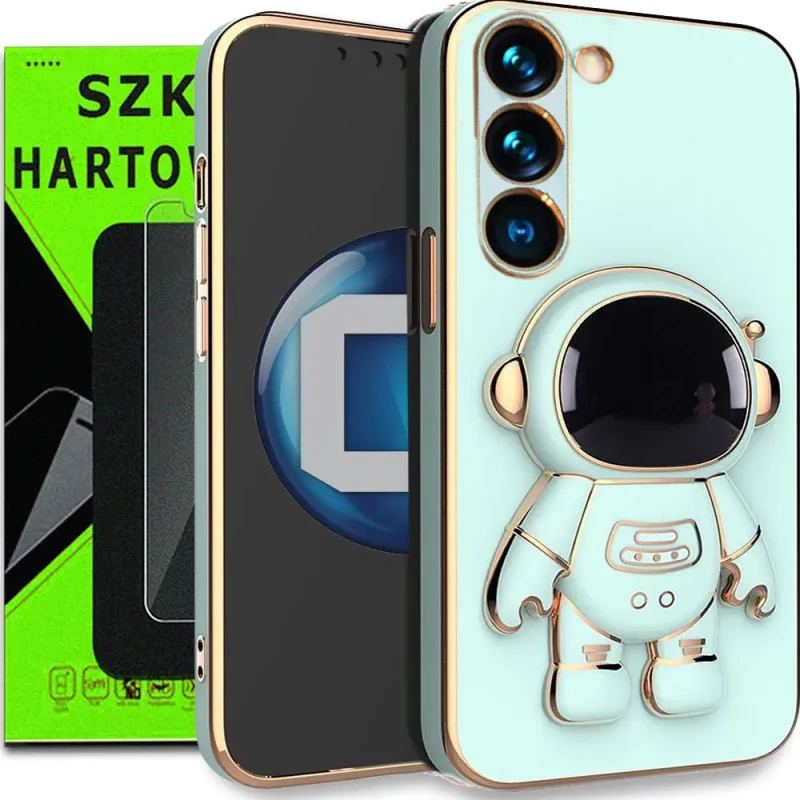Etui OXYGEN Astro do SAMSUNG A14 i A14 5G miętowe + szkło hartowane