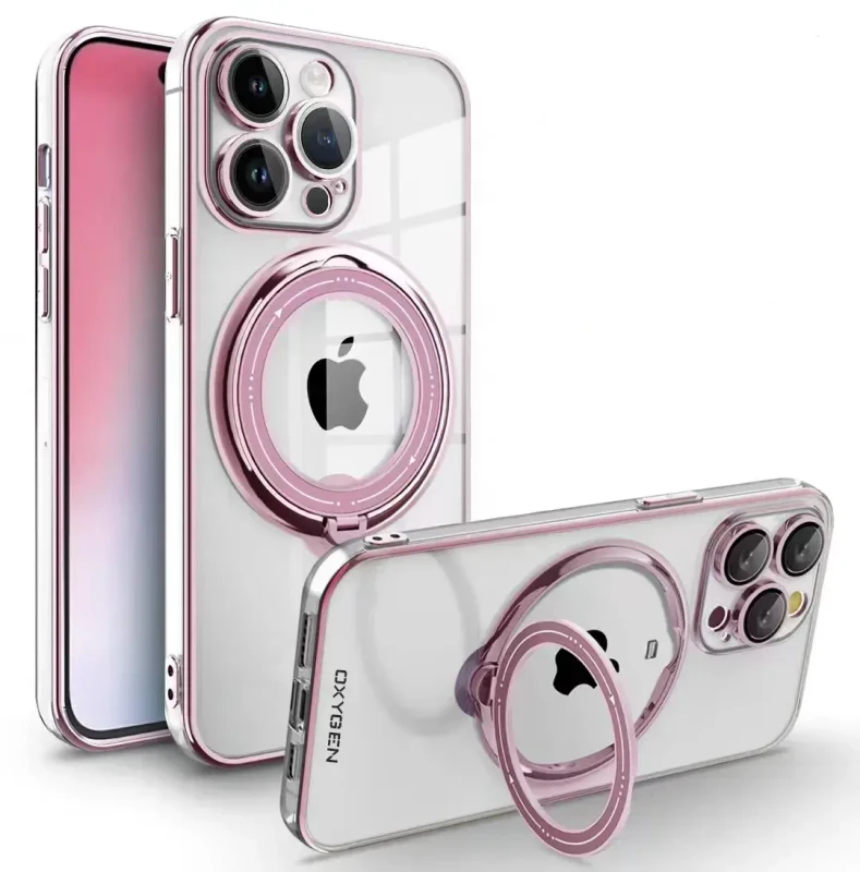 Etui Case pokrowiec OXYGEN MAGSafe do telefonu Apple iPhone 15 PRO różowe
