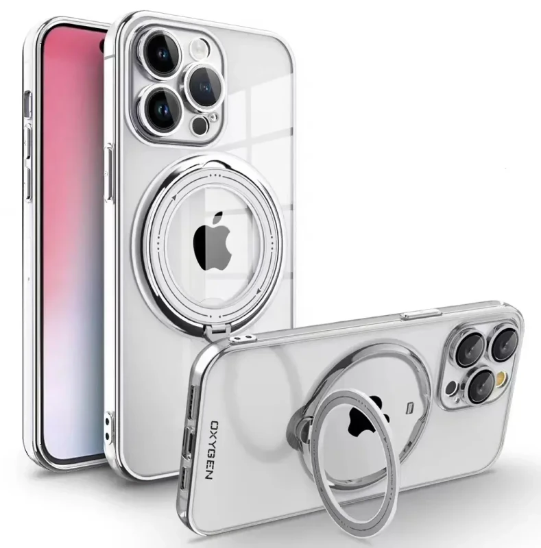 Etui Case pokrowiec OXYGEN MAGSafe do telefonu Apple iPhone 14 PRO srebrne