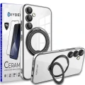 Etui Case OXYGEN MAGSafe czarne do Samsung A54 + szkło ceramiczne