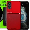 Etui case OXYGEN IQS CZERWONE do Oppo A17 + szkło hartowane
