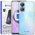 Etui OXYGEN PURE do Oppo A78 5G Transparent +SZKŁO ceramiczne