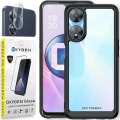 Etui OXYGEN PURE do Oppo A78 5G Czarny + SZKŁO hartowane +szkło na aparat