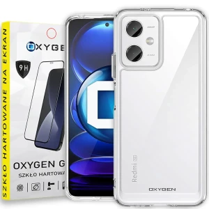 Etui na telefon Redmi Note 12 5G Oxygen Pure Bezbarwne + Szkło Hartowane