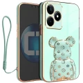 Etui do Realme C53 OXYGEN BeaR +Smycz miętowe