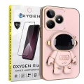 Etui OXYGEN Astro do Realme C51 różowe + szkło hartowane