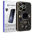 Etui OXYGEN Astro do Realme C53 czarne + szkło ceramiczne