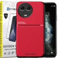 Etui OXYGEN IQS do Realme 11 5G + szkło hartowane czerwone