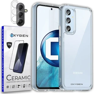Etui na telefon Samsung S23 FE Oxygen Pure Bezbarwne + Szkło Ceramiczne + Szkło na aparat