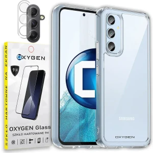 Etui na telefon Samsung S23 FE Oxygen Pure Bezbarwne + Szkło Hartowane + Szkło na aparat