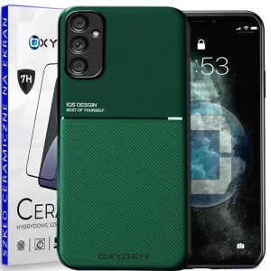 Etui na telefon Samsung S23 FE Oxygen IQS Zielone + Szkło Ceramiczne