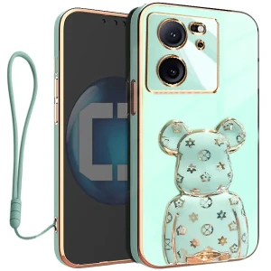 Etui na telefon Xiaomi 13T / 13T PRO Miętowe + uchwyt BeaR + Smycz