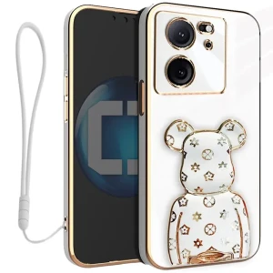 Etui na telefon Xiaomi 13T / 13T PRO Białe + uchwyt BeaR + Smycz