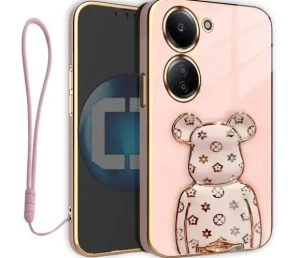 Etui na telefon Xiaomi Redmi 13c 4G Różowe + uchwyt BeaR + Smycz