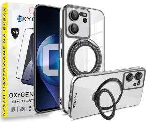 Etui na telefon Xiaomi 13T / Xiaomi 13T PRO Oxygen MagSave Czarne + Szkło Hartowane