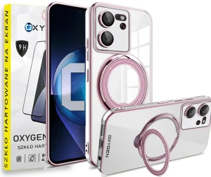 Etui na telefon Xiaomi 13T / Xiaomi 13T PRO Oxygen MagSave Różowe + Szkło Hartowane