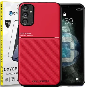 Etui na telefon Samsung A25 5G Oxygen IQS Czerwone + Szkło Hartowane