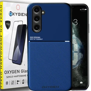 Etui na telefon Samsung S24 PLUS Oxygen IQS Niebieskie + Szkło Hartowane