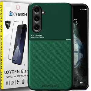 Etui na telefon Samsung S24 PLUS Oxygen IQS Zielone + Szkło Hartowane