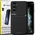 Etui pokrowiec OXYGEN IQS case do Samsung S24 + szkło hartowane na ekran czarne