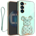 Etui Case futerał Pokrowiec do Samsung Galaxy S24+ PLUS OXYGEN uchwyt BeaR + Smycz miętowe
