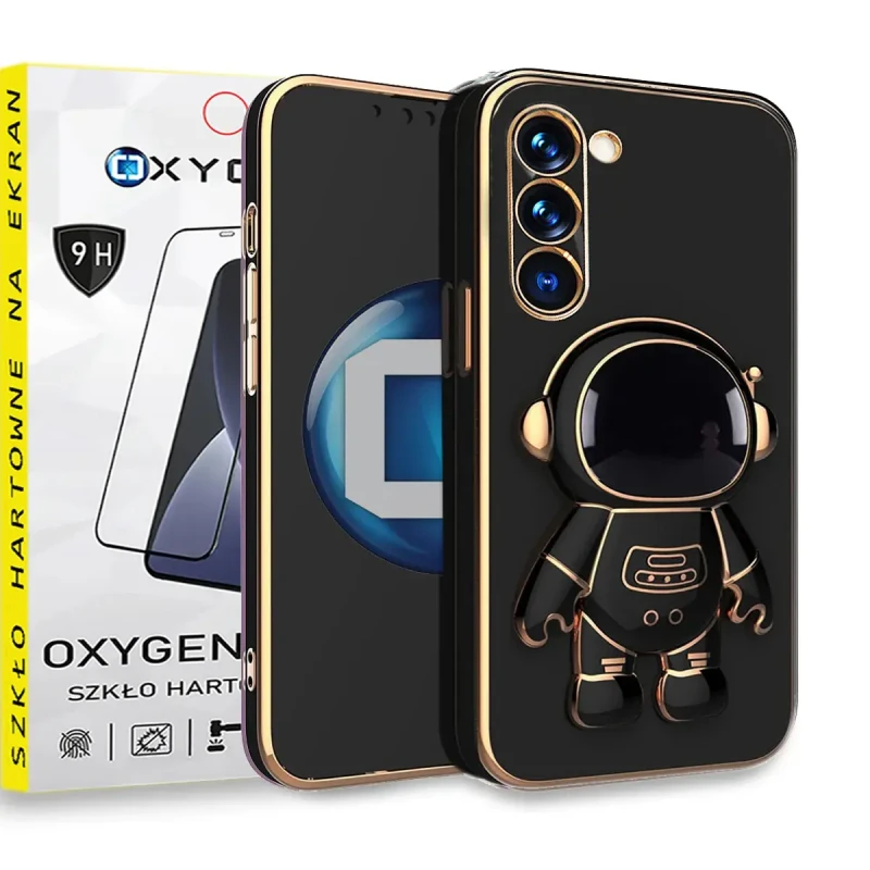 Etui OXYGEN Astro do SAMSUNG Galaxy S24 + szkło hartowane czarne