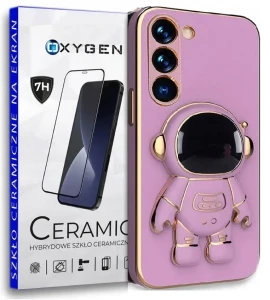 Etui na telefon SAMSUNG Galaxy A15 4G 5G Oxygen Astro Fioletowe + Szkło Ceramiczne