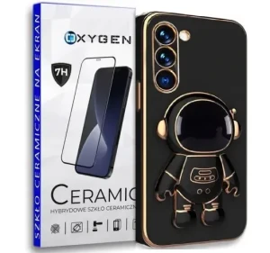 Etui na telefon SAMSUNG Galaxy S24+ PLUS Oxygen Astro Czarne + Szkło Ceramiczne