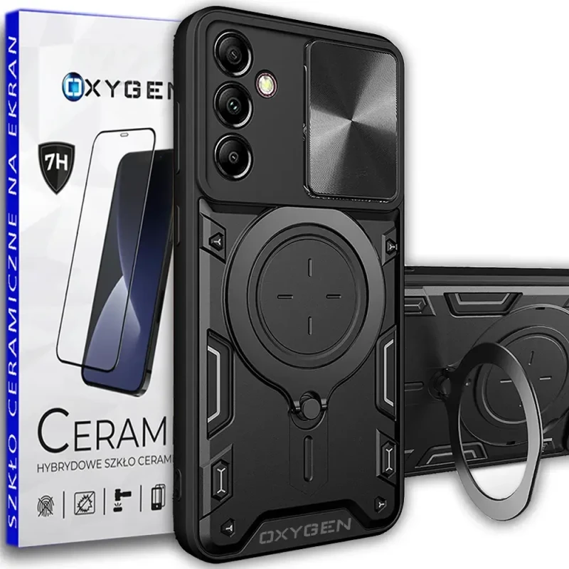 Etui Case Oxygen RR CZARNE do Samsung Galaxy S24 PLUS | szkło CERAMICZNE na ekran