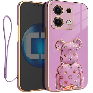 Etui na telefon Redmi NOTE 13 PRO 5G Fioletowe + uchwyt BeaR + Smycz